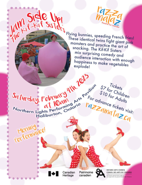Poster for Jam Side Up performance by the Kif-Kif Sisters